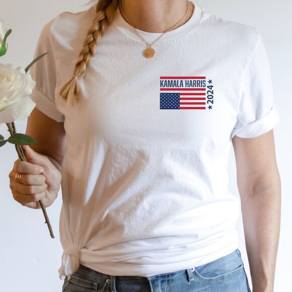 Kamala Harris 2024 Pocket Shirt, Minimalist Elect Harris Shirt, Madam President - Picture 1 of 2